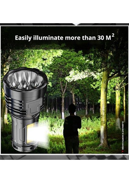 8led Super Parlak Parlak Güçlü LED Yangın Işık Yeniden Yüklenebilir (Yurt Dışından)