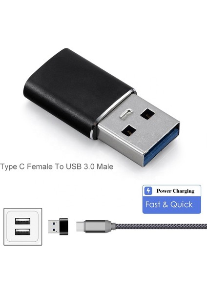 USB To Dişi Type-C Çevirici Data Otg Adaptör Dönüştürücü