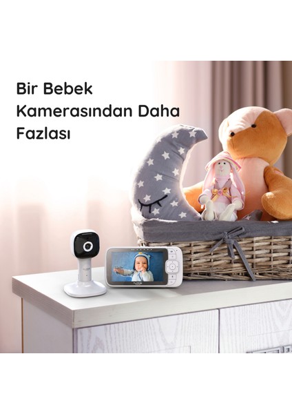 Nursery Pal Cloud 5" Hd Wi-Fi Dijital Bebek Kamerası + Gece Lambası