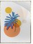 Yapraklar ve Şekiller Karışık Renkler Modern Poster P-003451 1
