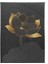 Altın Gold Çiçekler Siyah Renkler Modern Poster P-003687 1