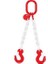 80, 2 Bacaklı Zincir Sapan, Boy:2m, 8 mm 1