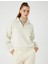 Peluş Sweatshirt Dik Yaka Fermuarlı 3