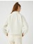 Peluş Sweatshirt Dik Yaka Fermuarlı 4