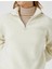 Peluş Sweatshirt Dik Yaka Fermuarlı 5
