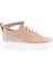 ES851-23Y Kadin Kalin Taban Halhal Detayli Silver Taşli Sneakers Ayakkabi 1