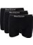 3 adet Feelline Siyah Pamuklu Doğal Likralı Erkek Boxer 1