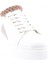 ES851-23Y Kadin Kalin Taban Halhal Detayli Silver Taşli Sneakers Ayakkabi 2