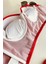 Kırmızı Yüksek Bel Bikini Alt Üst Takım 5