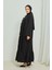 Fırıfır Detaylı Tesettür Elbise Abaya BRC11M01 Siyah 2