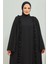 Fırıfır Detaylı Tesettür Elbise Abaya BRC11M01 Siyah 5