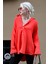 Kırmızı Muslin Kumaş Basic Kadın Gömlek MG1660 3
