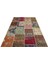 Patchwork Kahverengi Patchwork Yün ve Pamuk El Dokuma Oda Salon Halısı 2