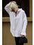 Beyaz Muslin Kumaş Basic Kadın Gömlek MG1660 2