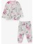 Kız Bebek Pijama Takımı Yazı Desenli 4 Ay-1 Yaş, Ekru 1
