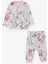 Kız Bebek Pijama Takımı Yazı Desenli 4 Ay-1 Yaş, Ekru 2