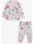 Kız Bebek Pijama Takımı Yazı Desenli 4 Ay-1 Yaş, Ekru 3
