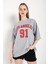 Kadın Los Angeles 91 Baskılı Oversize Tişört 1