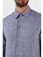 Regular Fit Uzun Kollu Keten Gömlek Erkek Gömlek D41SM0 D10F9 919 4