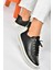 Siyah Taş Detaylı Kadın Spor Ayakkabı Sneakers P820251009 3