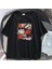 My Hero Academia Collage Baskılı Siyah Oversize T-Shirt 2