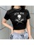 Metal Head Skull Baskılı Siyah Crop 1