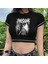 Gothic Harajuku Fashion Winged Skeleton Yarım Kadın T-Shirt 1