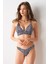 Crush Sırtı Çapraz Üçgen Büstier Bikini Tek Üst Zebra 239100-D 1
