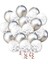 Gümüş Konfetili Balon Seti 20 Adet 1