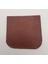 Kızıl Kahve Gerçek Deri 12X12 cm Oval Kenar Cep 2