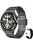 Amoled Yuvarlak Ekran 46 mm Siri Nfc Gps Bluetooth Çelik Yedek Kordon Akıllı Saat 2