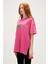 Re-Finger Recycle Fuşya Pembe T-Shirt Baskılı Kadın Tişört10 2