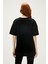 Re-Save Recycle Siyah T-Shirt Baskılı Kadın Tişört10 3