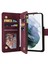 For Samsung Galaxy S23 Için Çoklu Kart Yuvası Pu Deri Stand Kılıfı Fermuar Cep Anti-Çizgiye Dönem Telefon Cüzdan Kapağı (Yurt Dışından) 2