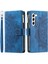 For Samsung Galaxy S23 Plus Için Fermuar Cep Telefonu Kılıfı, Mandala Çiçek Basılı Pu Deri Stand Kapağı Birden Fazla Kart Yuvası Cüzdan (Yurt Dışından) 1