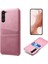 For Samsung Galaxy S23 Çift Kart Yuvaları Pu Deri Kaplamalı Pc Kapak Yumruğu Geçirmez Koruyucu Telefon Kılıfı (Yurt Dışından) 1