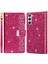 For Samsung Galaxy S23 Için Plus Kart Tutucu Damla Geçirmez Telefon Kapağı Lazer Oyma Glittery Yıldızlı Tarz Fermuar Cüzdan Stand Deri Telefon Kılıfı Kayış (Yurt Dışından) 1