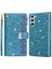 For Samsung Galaxy S23 Için Plus Kart Tutucu Damla Geçirmez Telefon Kapağı Lazer Oyma Glittery Yıldızlı Tarz Fermuar Cüzdan Stand Deri Telefon Kılıfı Kayış (Yurt Dışından) 1