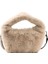 Yumuşak Kabarık Faux Kürk Çanta Peluş Tote Günlük Fermuar Kare Seyahat Sokak Crossbody Çanta (Yurt Dışından) 1