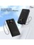 Coverzone Joko Powerbank 20000MAH Type-C Lighning 2in1 Dahili El Askılı USB Kablo 15W Hızlı Şarj Çift Usb,1 Type-C Girişli Dijital Ekranlı J08 Siyah 3