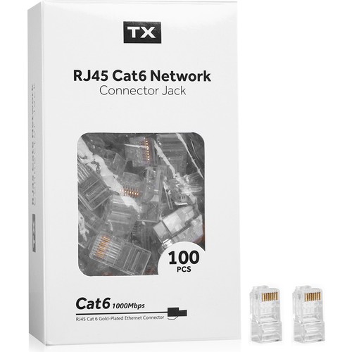 TX NTRJ45 Altın Uçlu Cat6 RJ45 100'lü Konnektör Resim-2