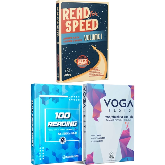 Akın Dil Eğitim Akın Dil 2023 Akın Dil Read For Speed 1+Akın Dil 100 Reading+Akın Dil Voga Tests