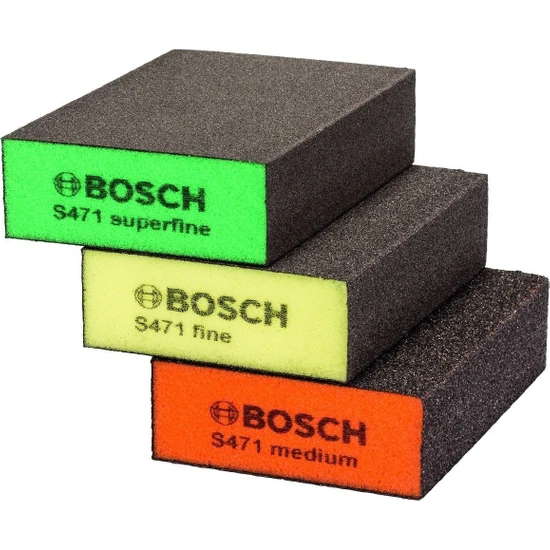Bosch S471 Takoz Sünger Zımpara Seti 3 Parça (2608901175)