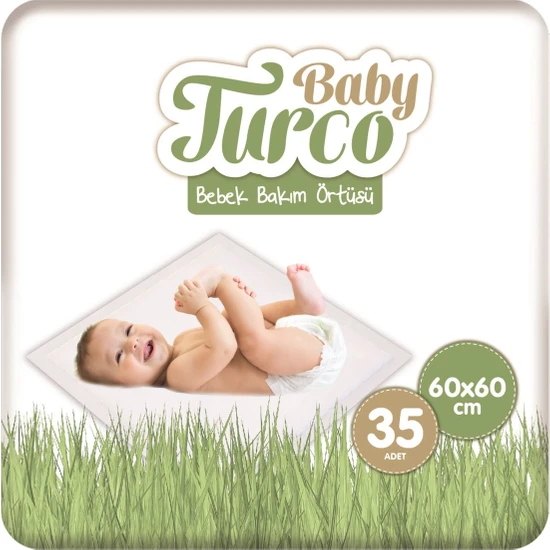 Baby Turco Bebek Bakım Örtüsü 60X60 cm 7x5 35 Adet