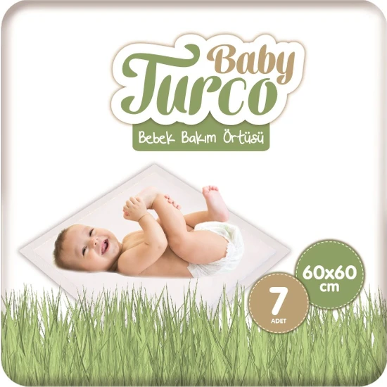 Baby Turco Bebek Bakım Örtüsü 60X60 cm 7 Adet