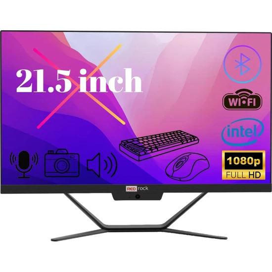 Redrock Aıo I5 2400S , 8gb , 256GB SSD , 21.5inç All In One Pc 1920*1080 Full Hd Kablosuz (Klavye+Mouse)