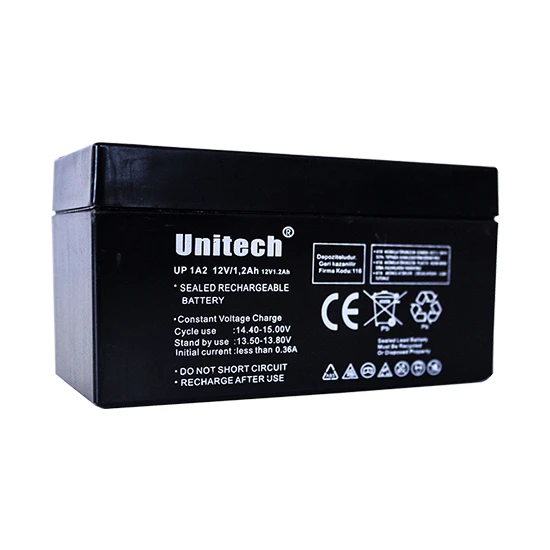 UNITECH 12 Volt 1.2 Amper Bakımsız Kuru Akü