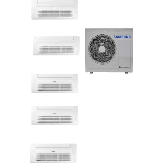 Samsung Wind Free Multi Tek Yön Kaset 1+5 Sistem (AJ100TXJ5KH/EA) 9+9+9+9+18 Btu Iç 10 Kw Dış Ünite