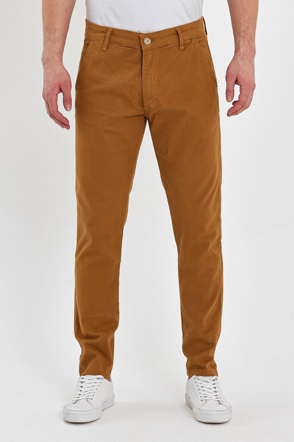 Damga Erkek Slim Fit Chino Pantolon Taba