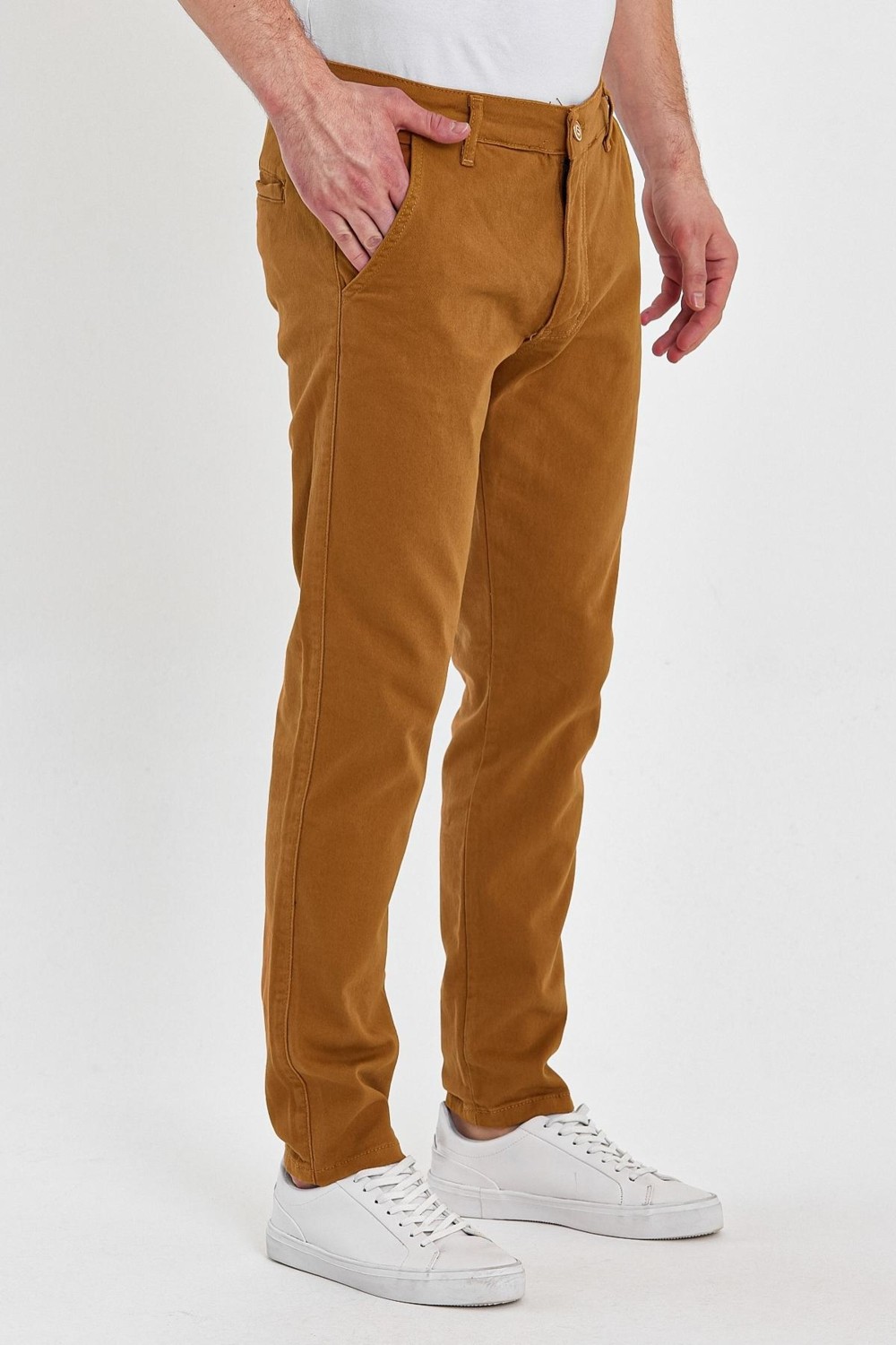 Damga Erkek Slim Fit Chino Pantolon Taba görsel 3